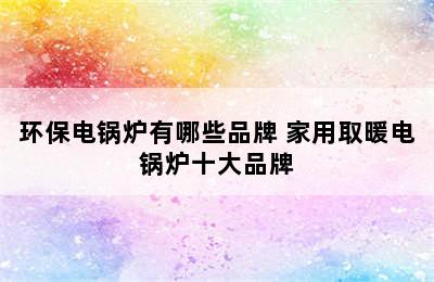 环保电锅炉有哪些品牌 家用取暖电锅炉十大品牌